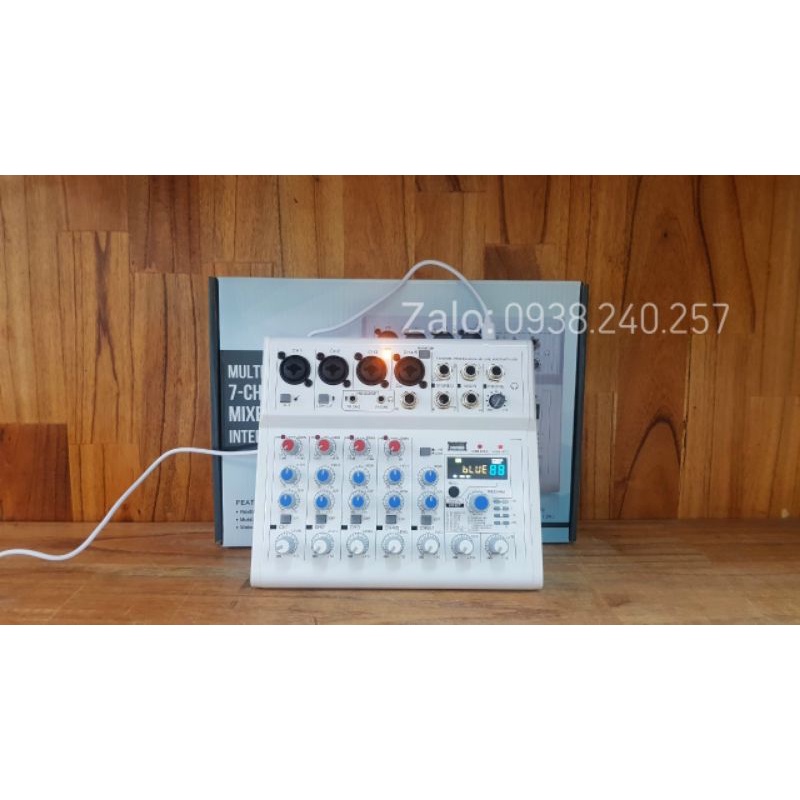 Bàn mixer mini E7 hỗ trợ USB, Bluetooth