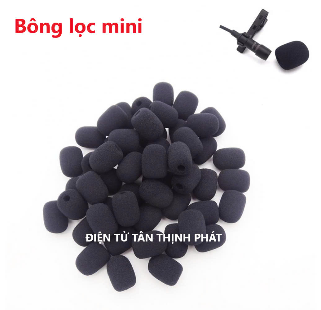 Bông lọc mini cho micro cài áo, tai nghe game, camera