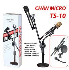Chân micro để bàn TS-10, Giá đỡ mic bằng kim loại chắn chắn dùng cho các cuộc họp, bài giảng video trò chuyện