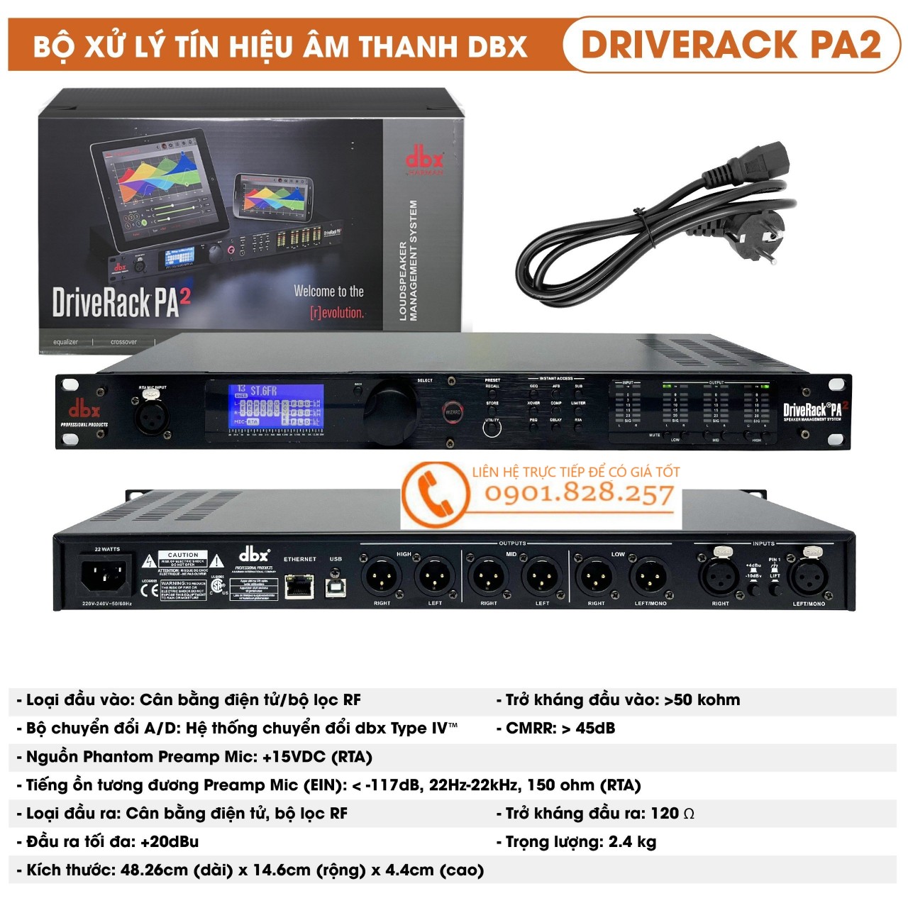 Bộ xử lý tín hiệu âm thanh DBX DriveRack PA2