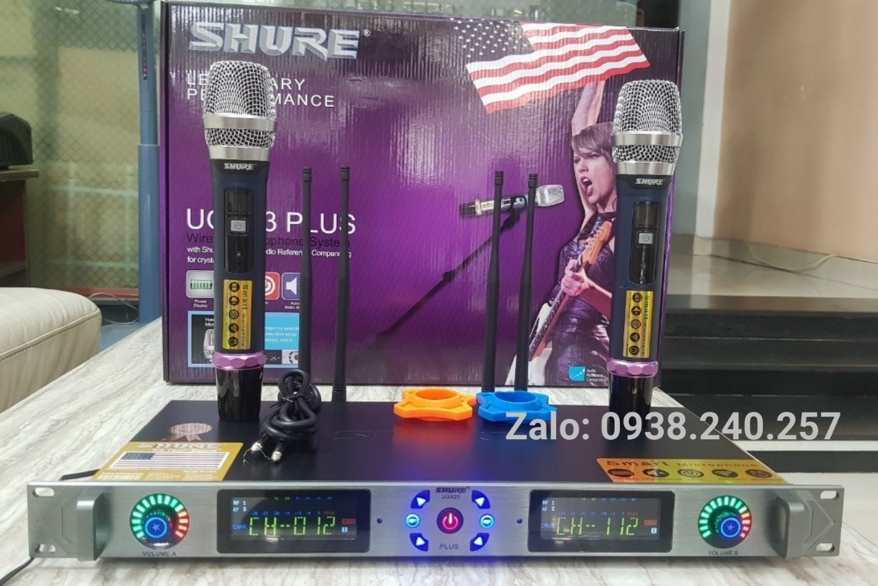 Micro không dây shure UGX23 PLUS hàng loại 1 chuẩn cao cấp