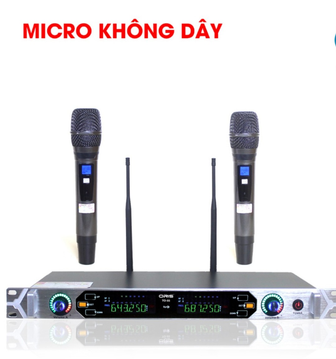 Micro không dây cao cấp chính hãng ORIS TO-55, mic karaoke hộp sóng chống hú, hút giọng, âm thanh trung thực
