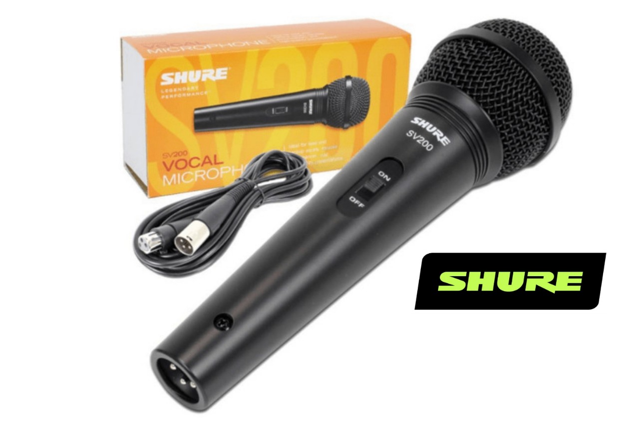 Micro có dây Shure SV200-Q-X hàng chính hãng hát nhẹ, bắt mic tốt, giọng hát ấm áp và truyền cảm