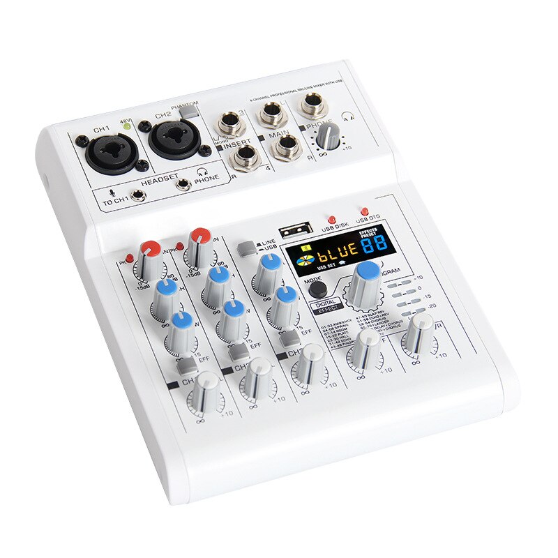 Bàn mixer mini E4 hỗ trợ USB, Bluetooth