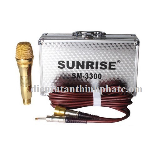 Micro có dây karaoke sunrise sm-3300 hát nhẹ, bắt giọng hay