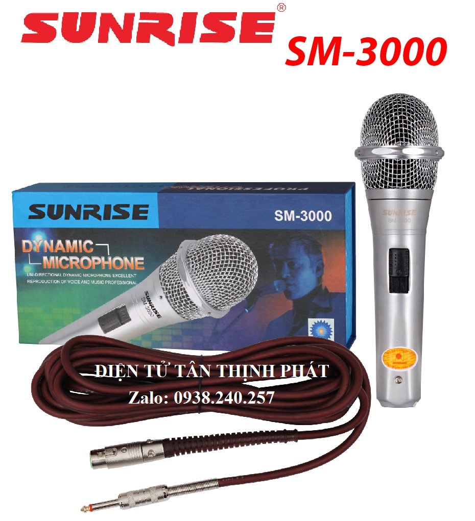 Micro karaoke có dây sunrise sm-3000
