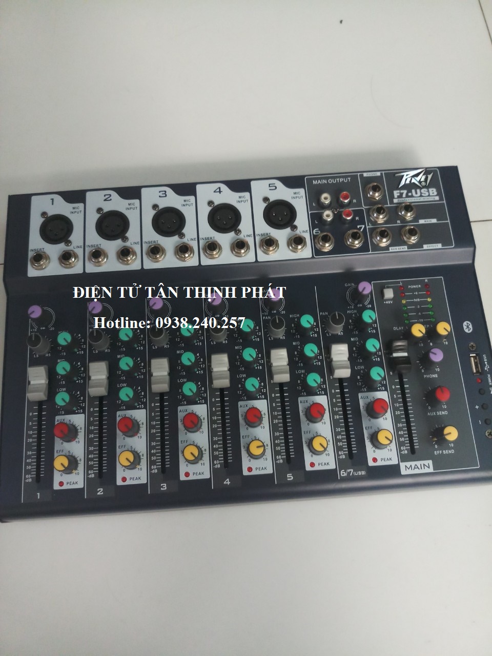 Mixer peavey f7 có kết nối bluetooth và usb