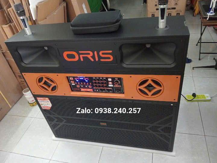 Loa karaoke di động ORIS GF-218AC công suất lên đến 3000W, sử dụng 2 Bass 50cm