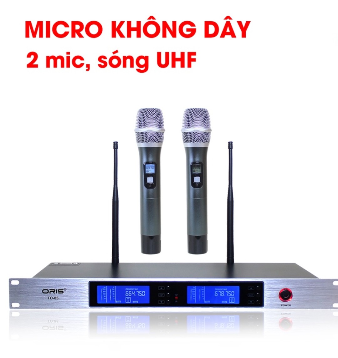 Micro Karaoke chống hú không dây hộp sóng ORIS TO-85, hát nhẹ hút giọng chính hãng