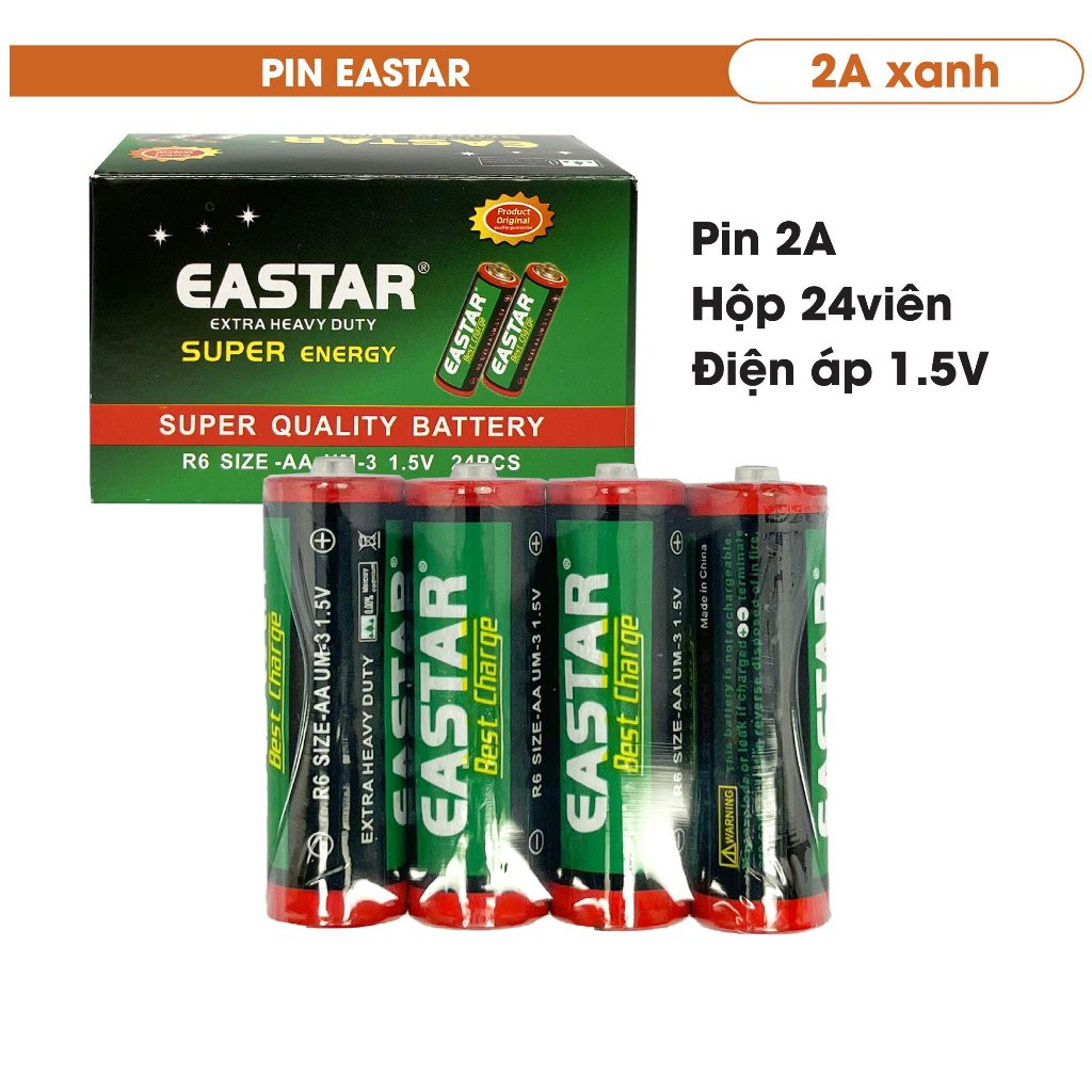 Pin EASTAR 2A màu xanh cao cấp điện áp 1.5V