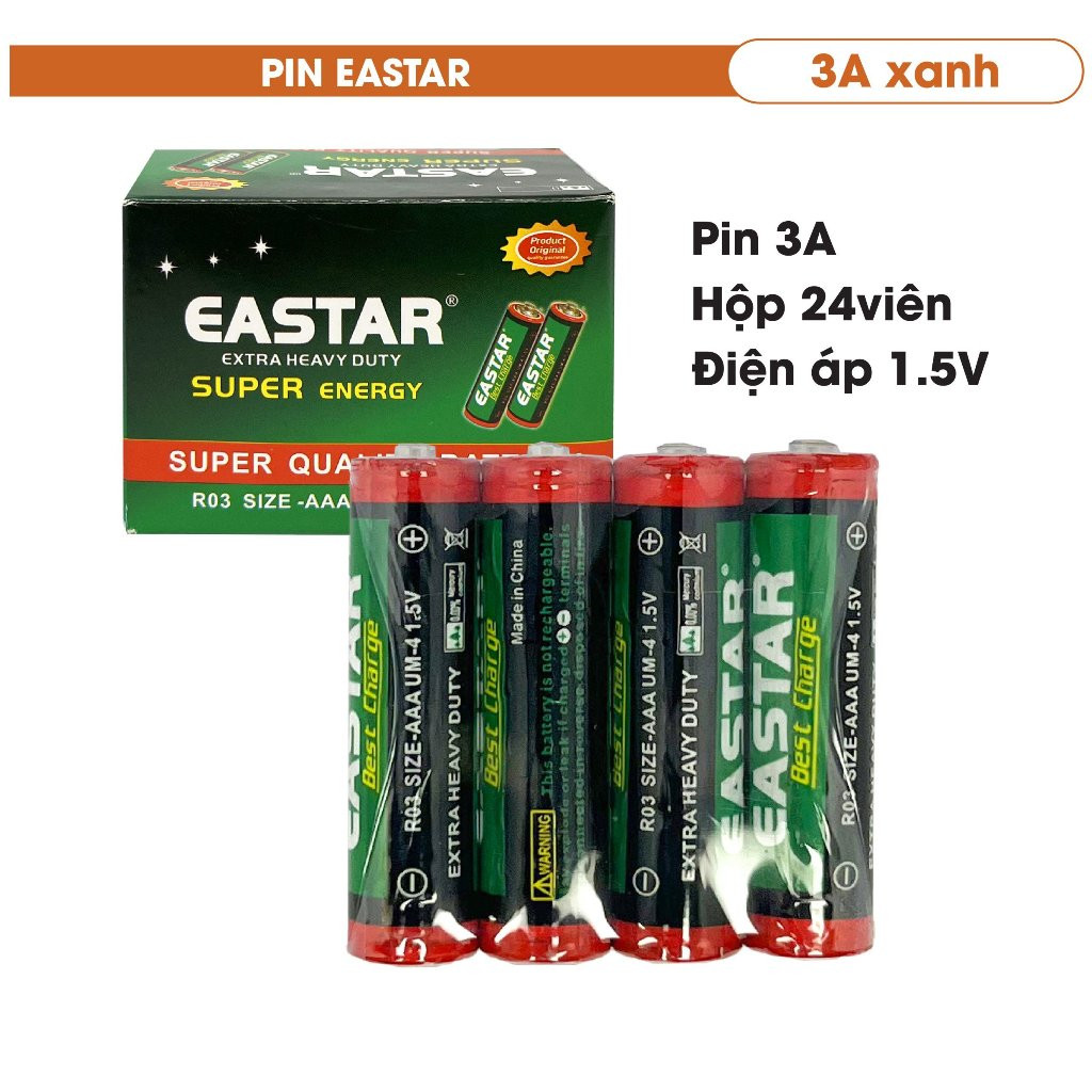 Pin EASTAR 3A màu xanh cao cấp điện áp 1.5V