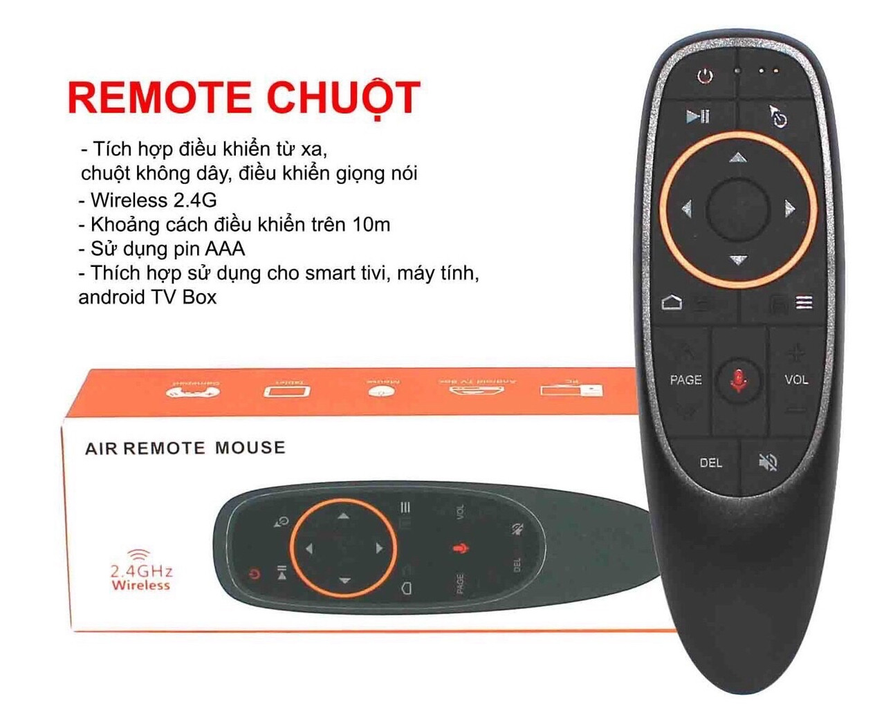 Remote chuột không dây tích hợp điều khiển từ xa, có điều khiển giọng nói