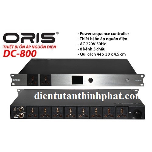 Quản lý nguồn điện oris DC-800 8 cổng có hẹn giờ