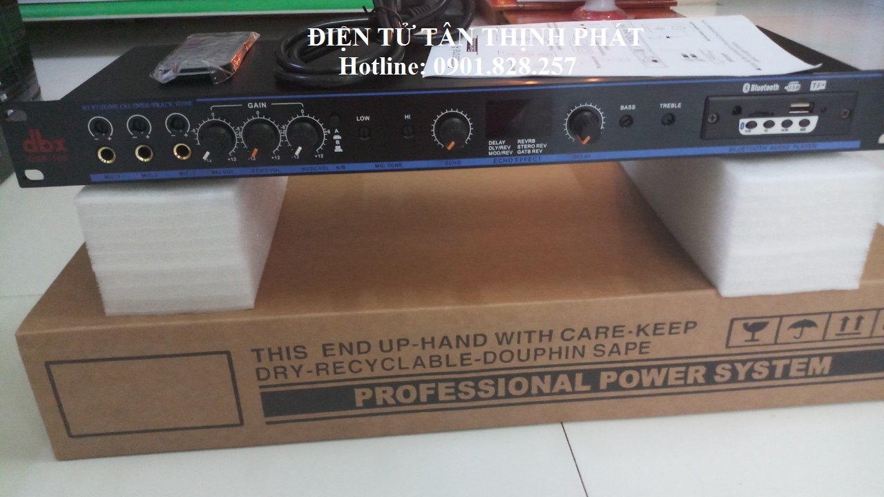 Vang cơ chống hú dbx dsp 100 có Bluetooth + usb+ ngõ thẻ nhớ