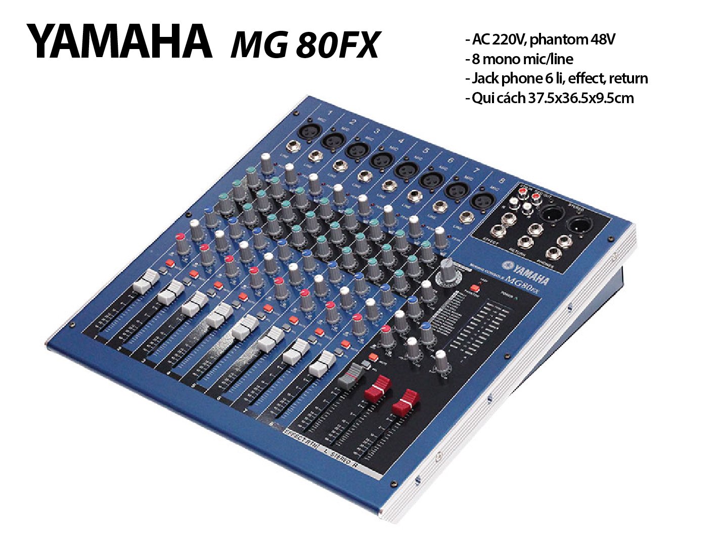 Mixer yamaha mg80fx hàng loại 1