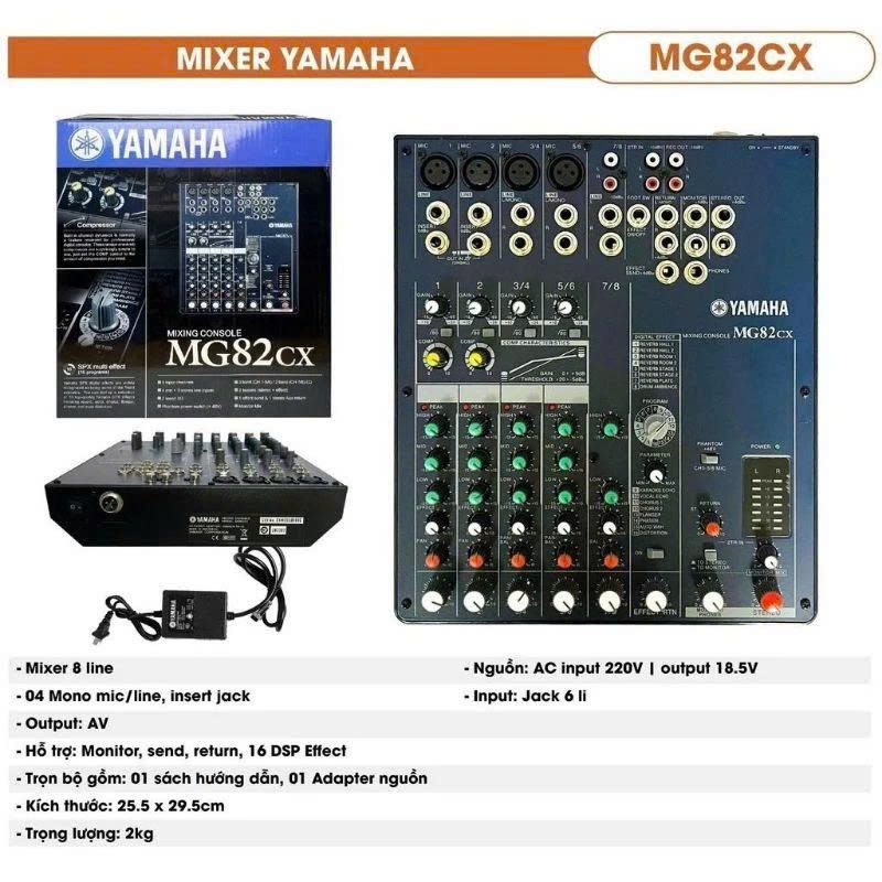 Mixer yamaha mg82cx hàng loại 1