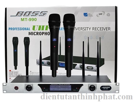 Micro không dây boss mt-990 4 angten phát sóng