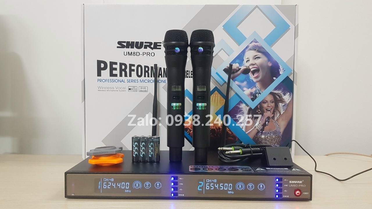 Micro karaoke không dây shure UM8D PRO hàng loại 1