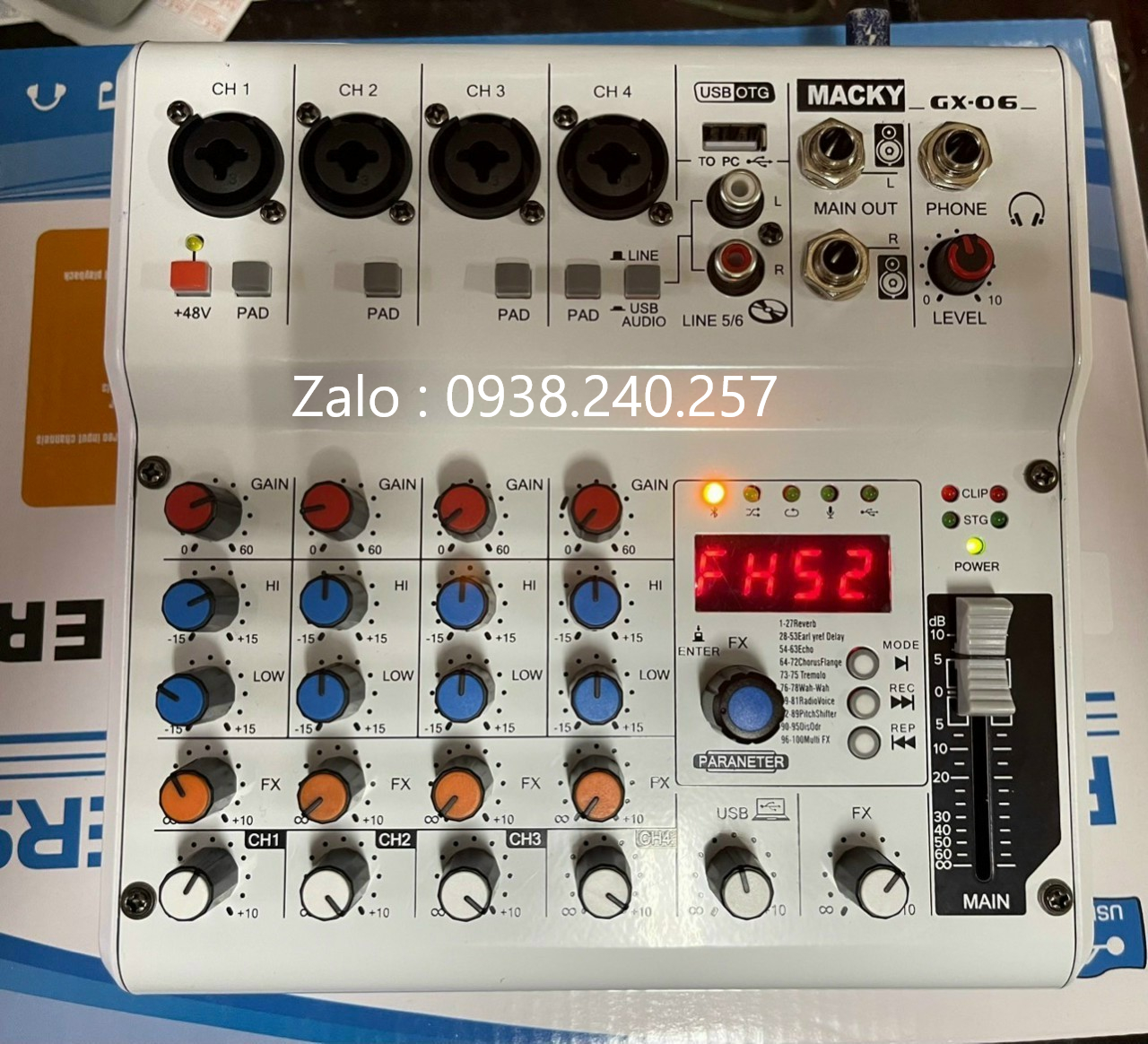 Bàn mixer Macky GX-06 có USB, Bluetooth