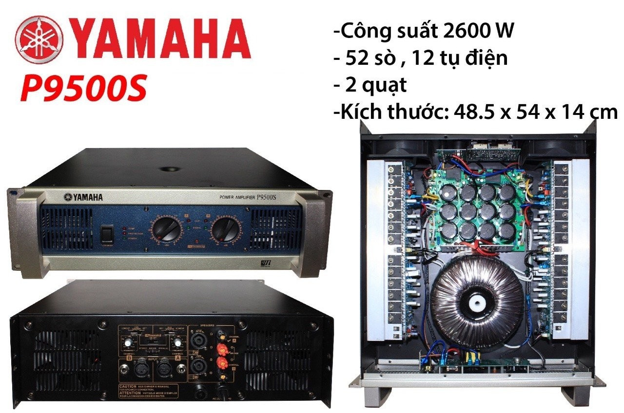 Bộ đẩy công suất yamaha P9500s 52 sò