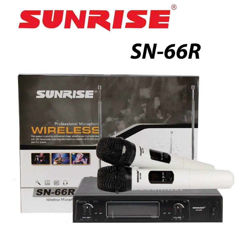 Micro Không Dây Sunrise SN-66R hàng chuẩn, hát nhẹ bảo hành 12 tháng