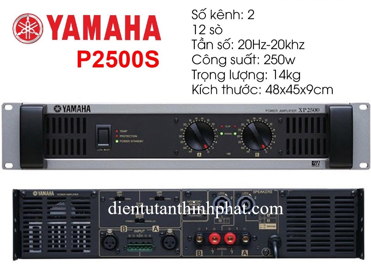 Bộ đẩy công suất yamaha P2500s 12 sò