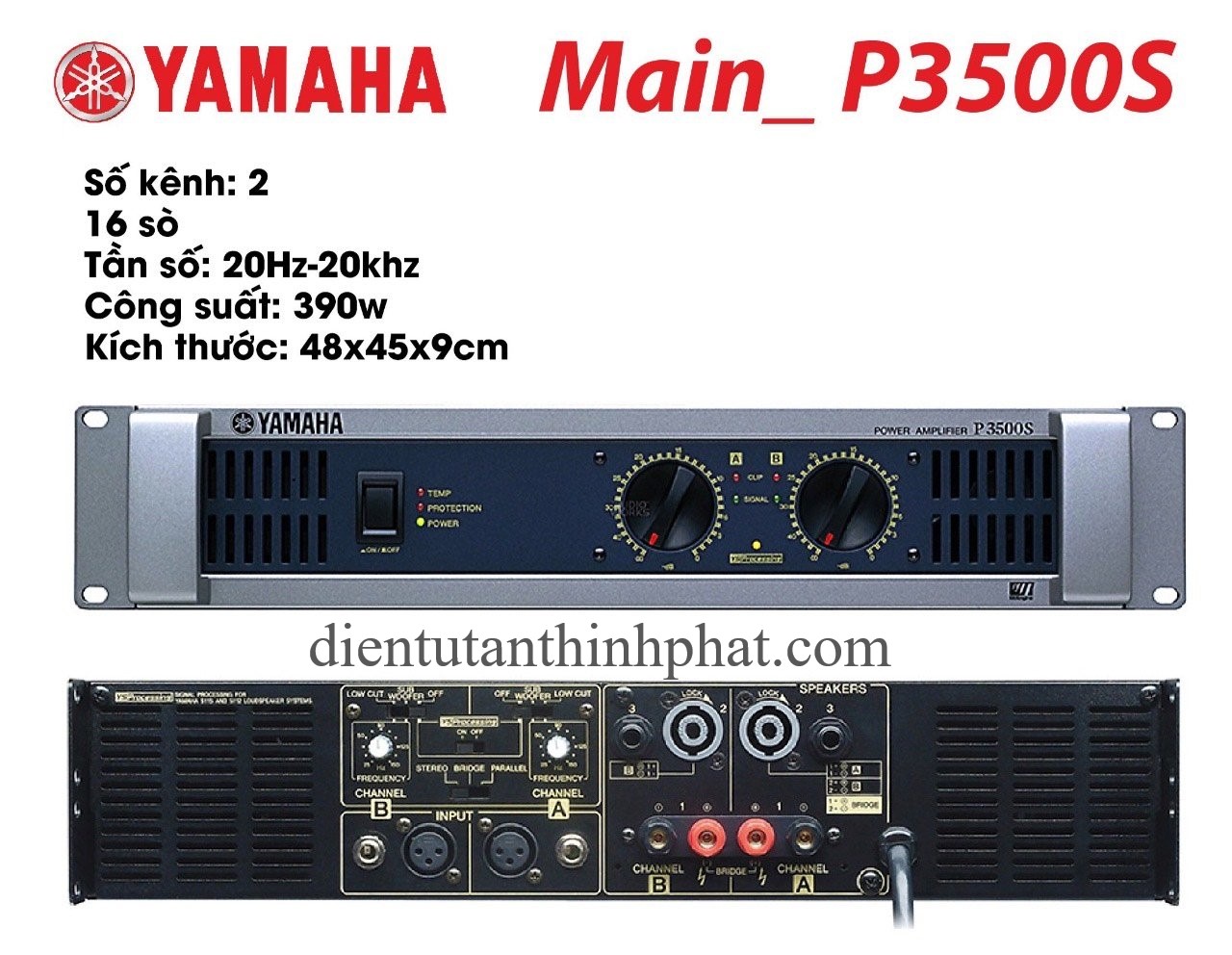 Bộ đẩy công suất yamaha P3500S 16 sò
