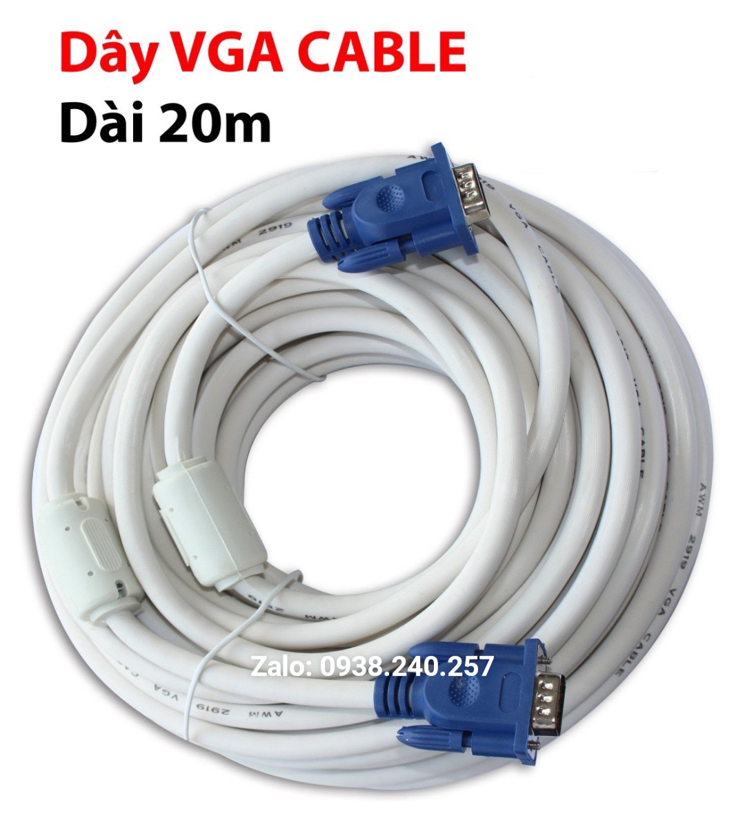 Dây VGA loại tốt 1.5M 3M 5M 10M 15M 20M hàng chuẩn chất lượng cao cấp